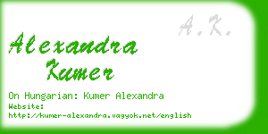 alexandra kumer business card